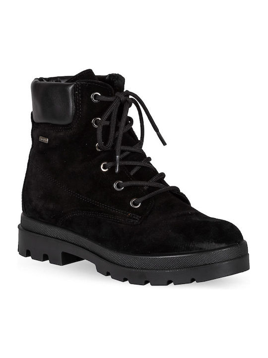 Igi&Co Women's Leather Combat Boots Black