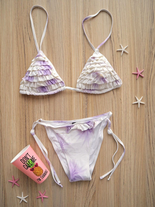 Set Bikini Τριγωνάκι Λιλά