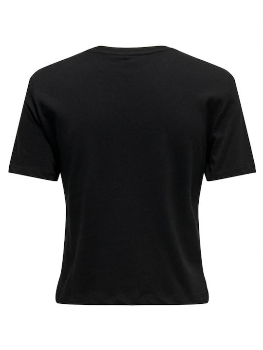 Only Damen Sport T-Shirt Schwarz