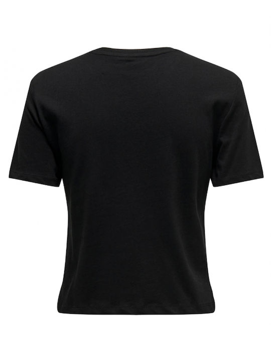 Only Damen Sportlich T-shirt Schwarz