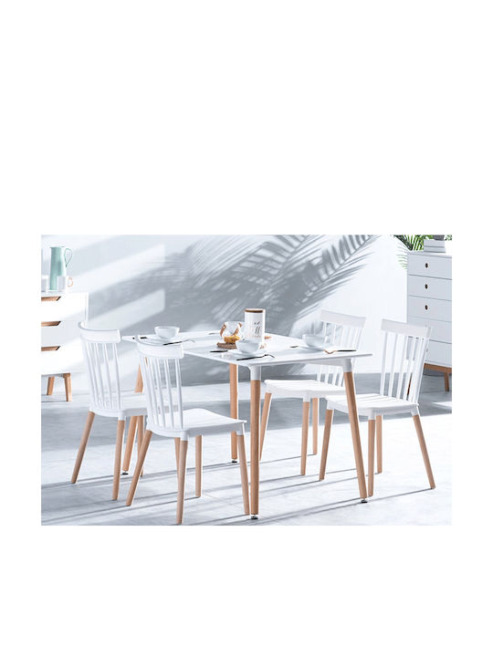 Fiorino Table Kitchen Wooden White 120x80x74cm