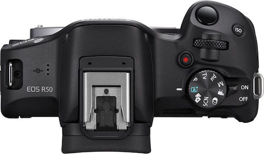 Canon EOS R50 Content Creator Kit Mirrorless Φωτογραφική Μηχανή Kit (RF-S 18-45mm f/4.5-6.3 IS STM) Μαύρη