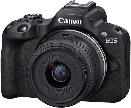 Canon EOS R50 Content Creator Kit Mirrorless Φωτογραφική Μηχανή Kit (RF-S 18-45mm f/4.5-6.3 IS STM) Μαύρη
