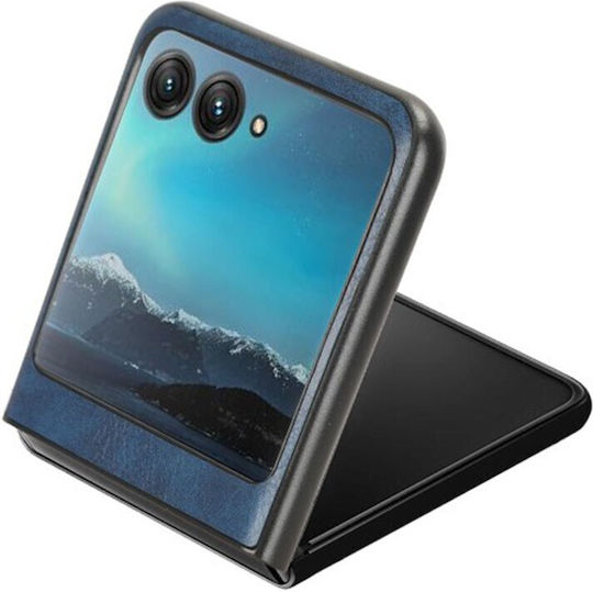 Shell Stitching Back Cover Δερμάτινο / Πλαστικό Μπλε (Razr 40 Ultra)