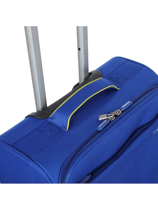 Diplomat Set Colecția Light Valize de Călătorie Material Textil Albastre Înălțime Maximă 62 cm Cu 2 Roți Set 2 Buc