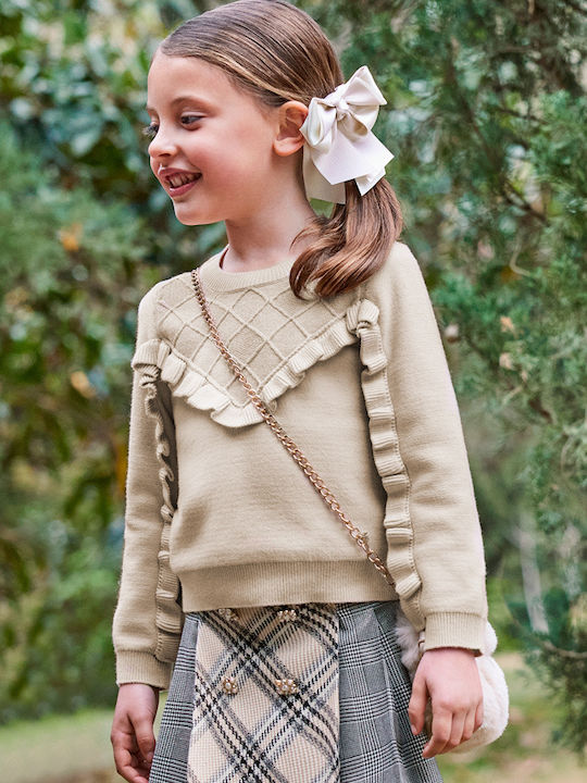 Kinderhemd Langarm Beige