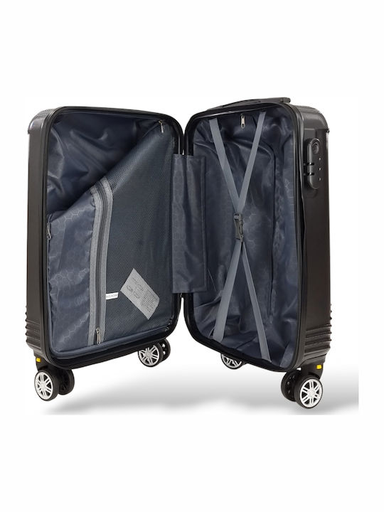 Ormi Cabin Travel Suitcase Hard Black with 4 Wheels Height 52cm ESH-DNMA