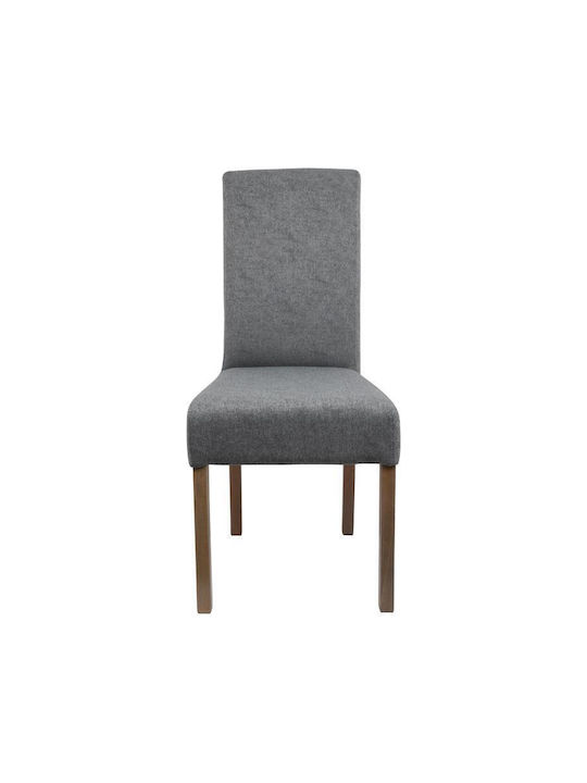 Τ-6 Dining Room Fabric Chair Gray 56x48x103cm 2pcs