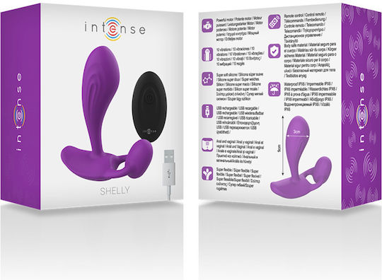 Intense Shelly Anal Plug with Wireless Functionality and Vibration Purple