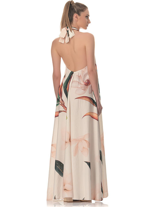 Summer Maxi Dress for Wedding / Christening Open Back