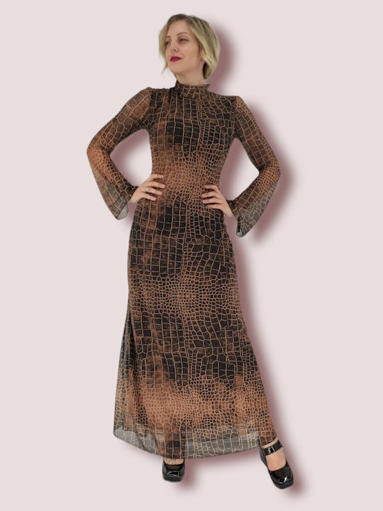Maxi Dress for Wedding - Christening Brown