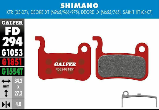 Galfer Advanced FD294 FD294G1851 Bicycle Brake Pads for Disc Brake