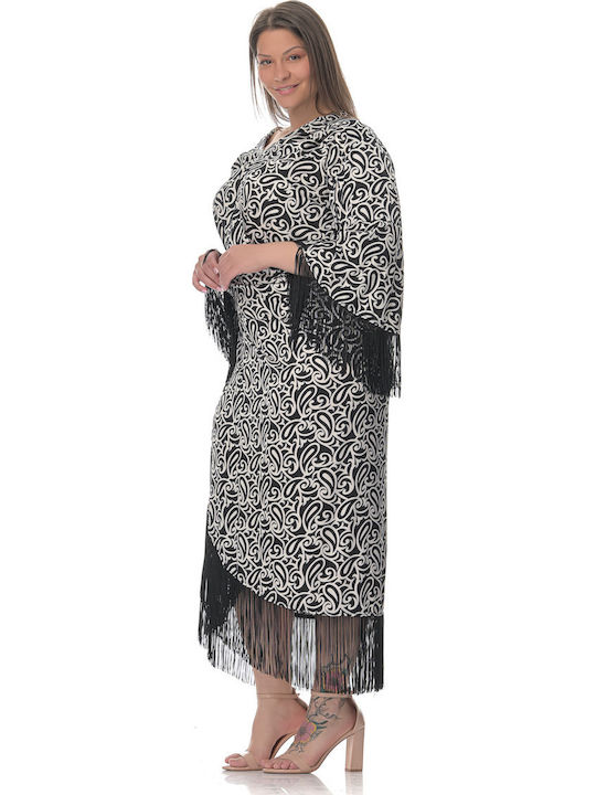 Σετ με Ψηλόμεση Maxi Φούστα Floral Μαύρο