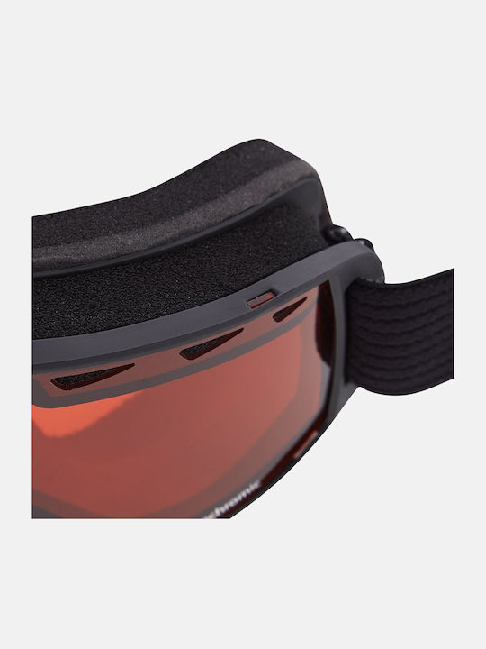 Mc Kinley Ski Base 3.0 Plus Ski & Snowboard Goggles Kids Black with Lens in Orange Color