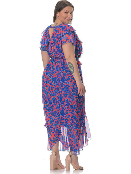 Rochii de Vară pentru Femei Midi Krouaz cu Volane Model Floral