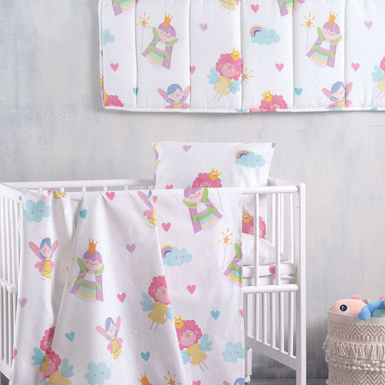 Rythmos Fairies Crib Bumpers Classic Inside White 43x200cm