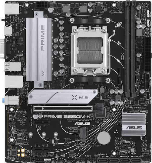 Asus Prime B650M-K Motherboard Micro ATX με AMD AM5 Socket 90MB1F60-M0EAY0