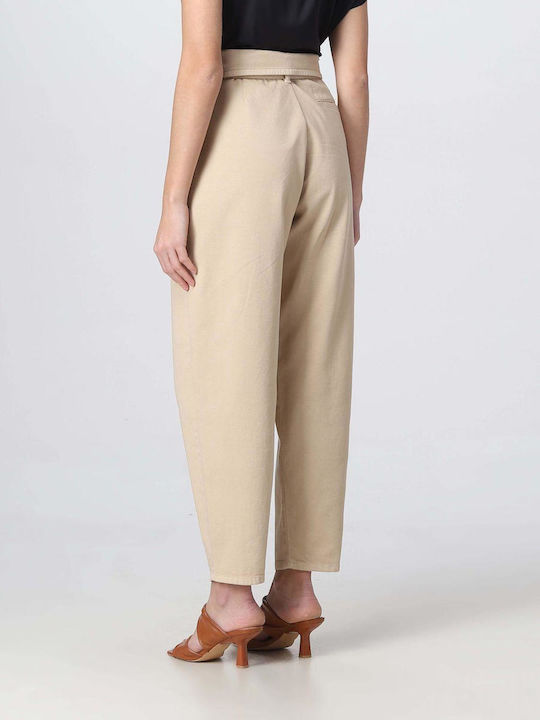 Pinko Damen Stoff Hose Beige