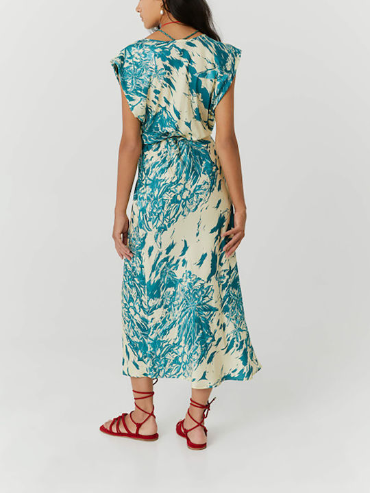 Beatrice ABITO Summer Midi Dress Turquoise