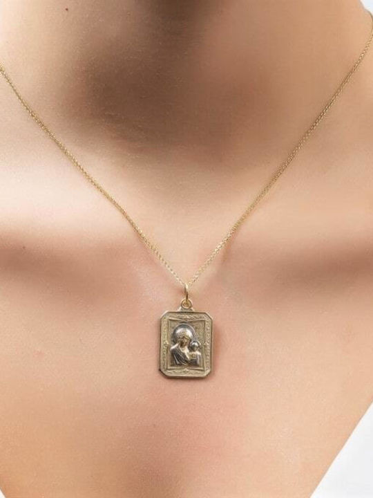 Eforo Pendant Kids Talisman with the Virgin Mary made of Gold 14K PA11400089