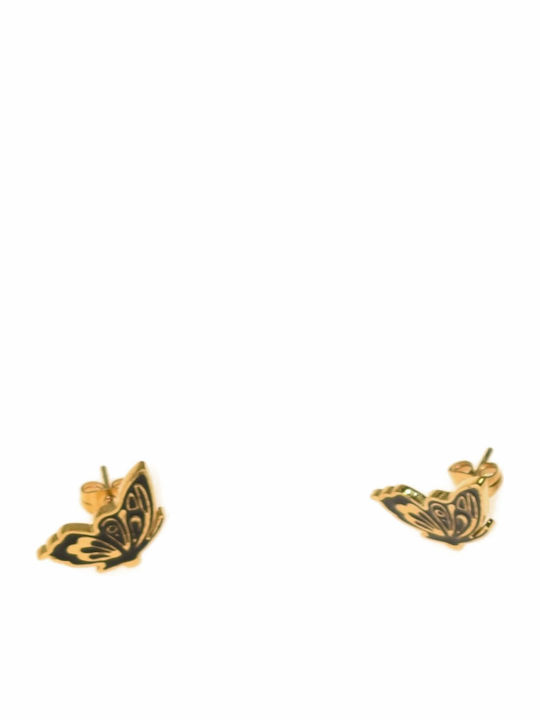 Bizoutaki Set with Necklace & Earrings from Steel Gold Plated