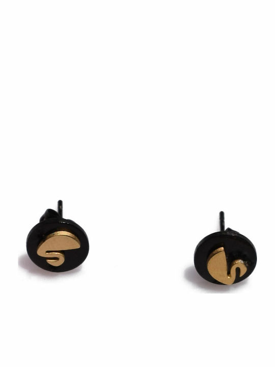 Bizoutaki Set with Necklace & Earrings from Steel Gold Plated