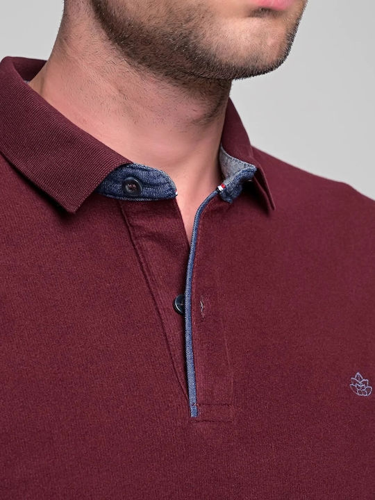 Polo T-Shirt Burgundisch