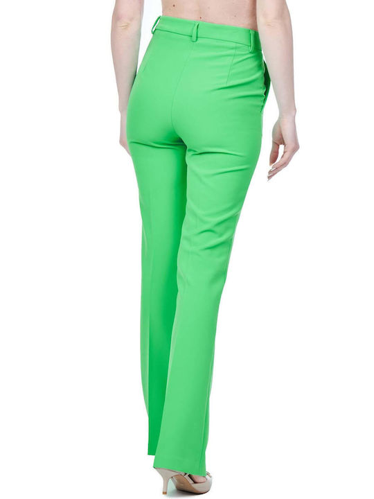 Vicolo Women's High-waisted Fabric Trousers Flare Green