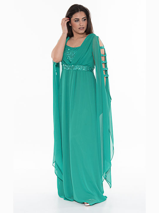 Siderati Maxi Evening Dress Green