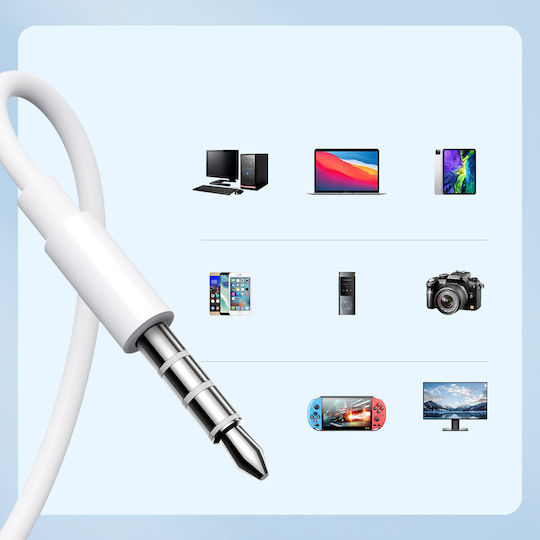 Joyroom JR-EW01 In-ear Handsfree με Βύσμα 3.5mm Λευκό