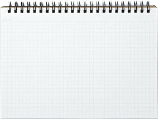 Mnemosyne Notepad Μπλοκ Σημειώσεων Σπιράλ A5 70 Φύλλων Καρέ Μαύρο