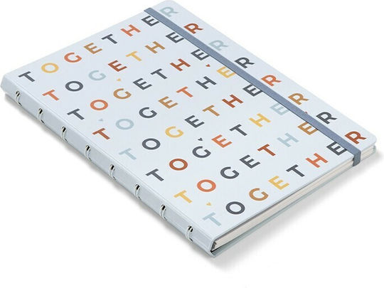 Filofax REFILLABLE TOGETHER Σημειωματάριο A5 56 Φύλλων με Λευκές Σελίδες με Λάστιχο Μπλε