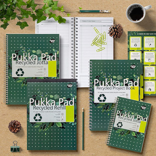 Pukka Pad Μπλοκ Σημειώσεων Α4 50 Φύλλων Ριγέ Πράσινο