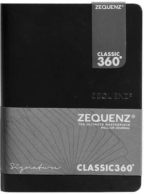 Zequenz Notebook 200 Sheets A6 Ruled Black