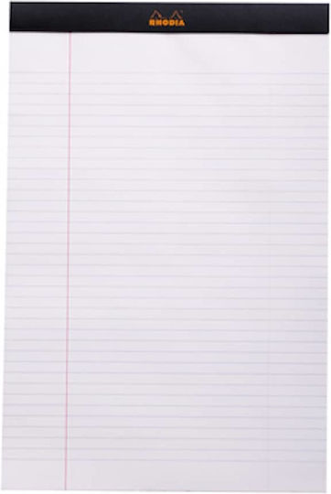 Rhodia Block No19 Notebook 80 Sheets A4 with Blank Pages Black