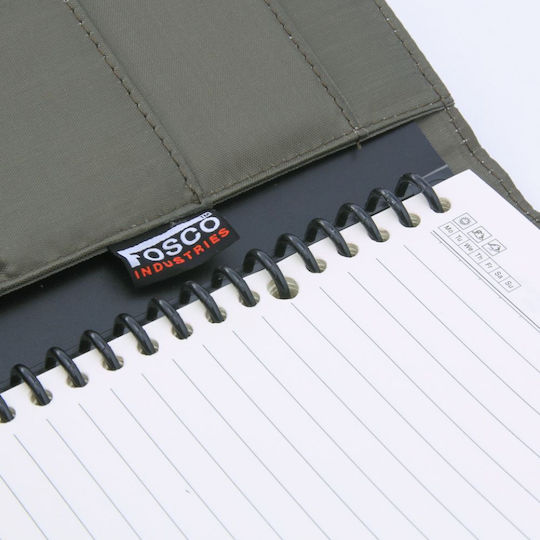 Fosco Industries Notebook A5 with Pen Holder Green