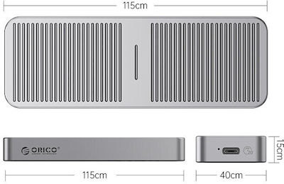 Orico Θήκη για Σκληρό Δίσκο M.2 SATA III NVME με σύνδεση USB 3.2 σε Γκρι χρώμα