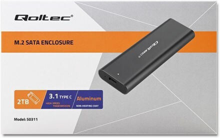 Qoltec Case for Hard Drive M.2 SATA III with Connection USB 3.0