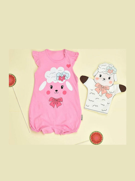 Potre Set Babystrampler Ärmellos mit Zubehör Mehrfarbig 2Stück