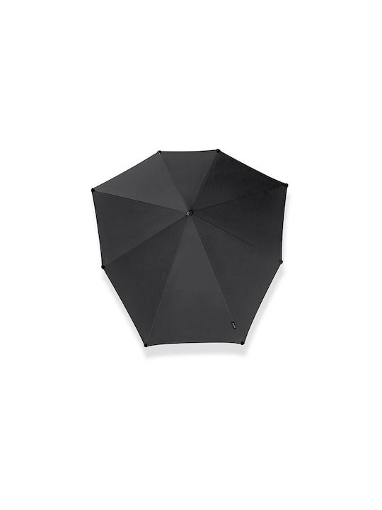Senz° Rezistent la vânt Umbrelă de ploaie Compact Neagră