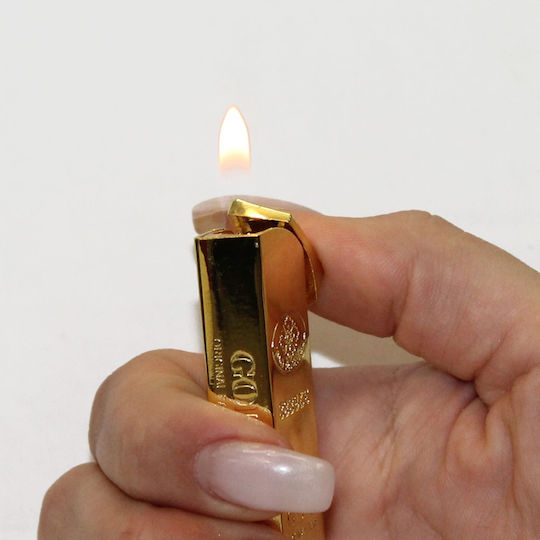 Αναπτήρας Flamme Winddicht in Gold Farbe