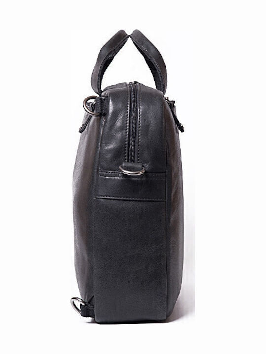 Leder Herrentasche Geldbörse Schwarz