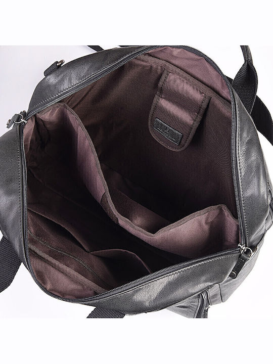 Leder Herrentasche Geldbörse Schwarz