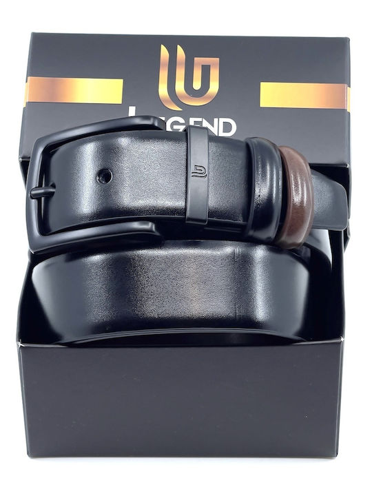 Men's Belt Leather Double Sided BLACK BROWN