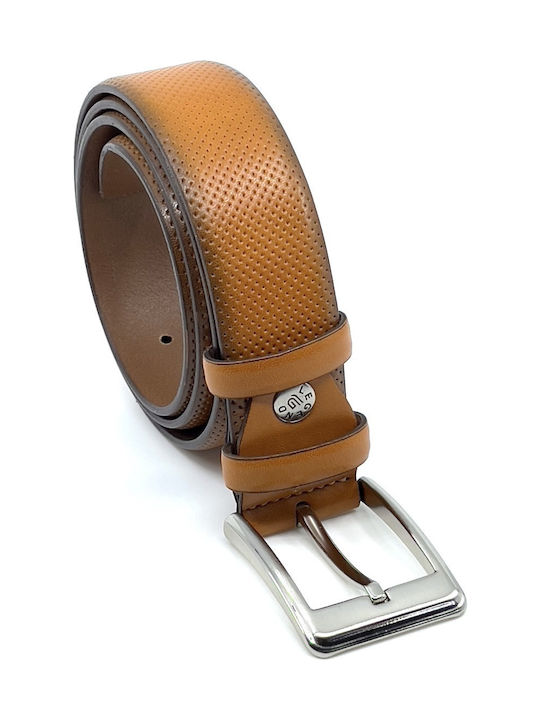 Men's Belt Leather Tabac Brown