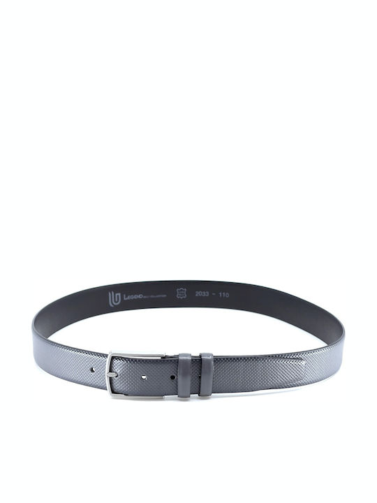 Men's Belt Leather Gray