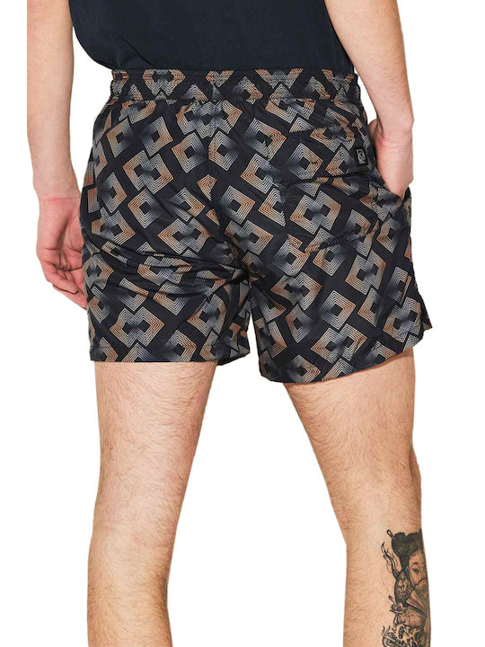 Dirty Laundry Men's Swimwear Shorts Black with Patterns