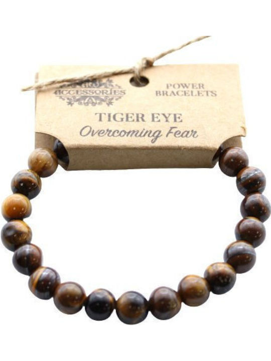 Green Tree Women's Bracelet Tiger Eye Made of Cord 8cm