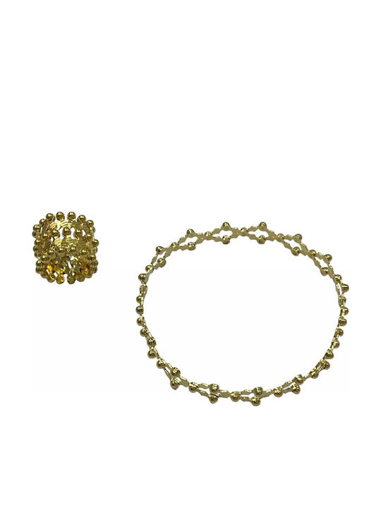 Kostibas Fashion Damen Ring aus Stahl Vergoldet