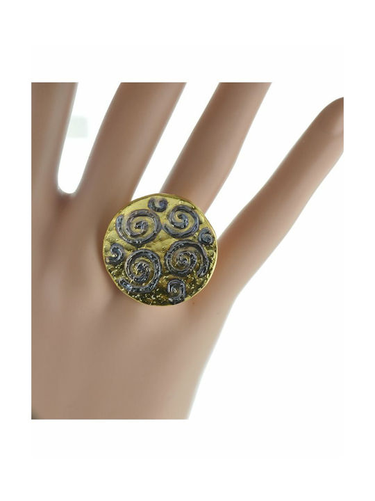 Paraxenies Women's Gold Plated Silver Ring